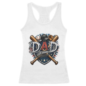 Baseball Dad Est 2026 Racerback Tank Top New Dad Father's Day Gift TS12 White Print Your Wear
