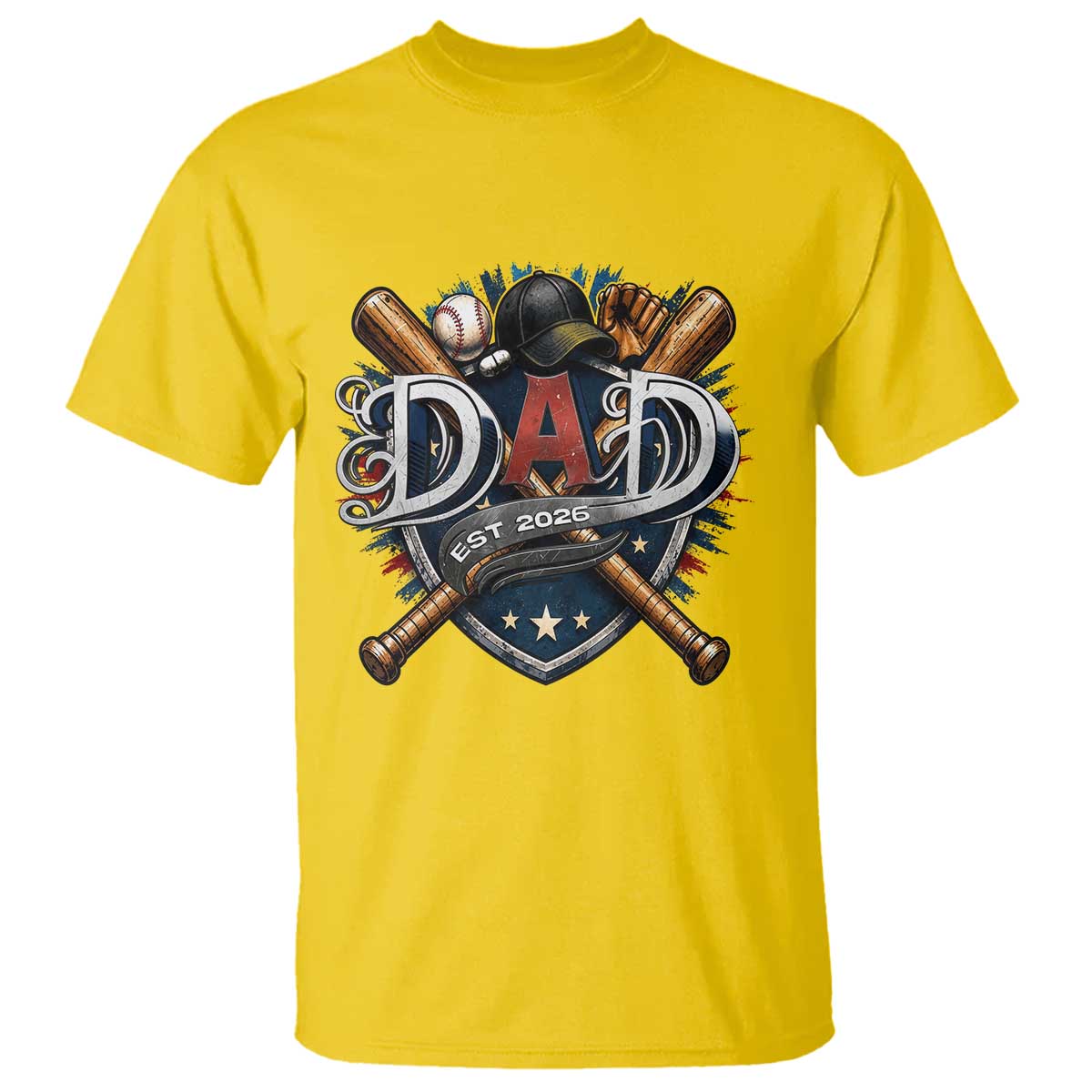 Baseball Dad Est 2026 T Shirt New Dad Father's Day Gift TS12 Daisy Print Your Wear