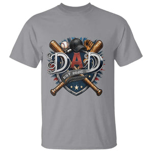 Baseball Dad Est 2026 T Shirt New Dad Father's Day Gift TS12 Sport Gray Print Your Wear