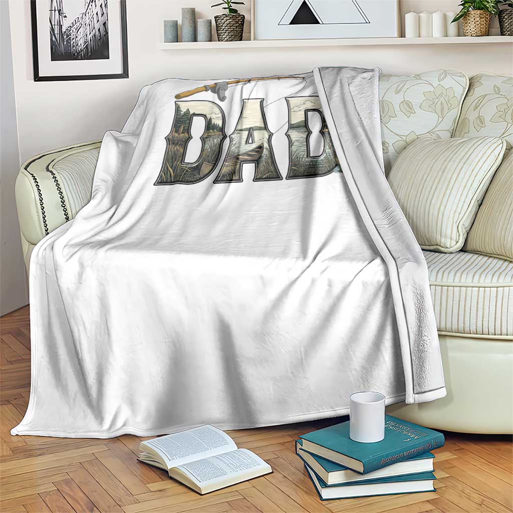 Fishing Dad Throw Blanket Funny Angler Fathers Day Gift TS12 Print Your Wear