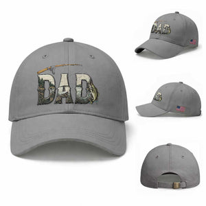 Fishing Dad Baseball Cap Funny Angler Fathers Day Gift TS12 Baseball Cap Universal Fit Sport Gray Print Your Wear