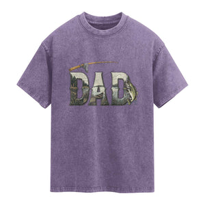 Fishing Dad Washed Cotton T-Shirt Funny Angler Fathers Day Gift