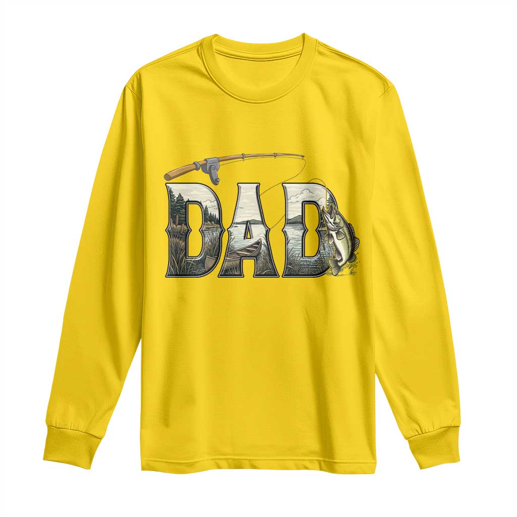 Fishing Dad Long Sleeve Shirt Funny Angler Fathers Day Gift TS12 Daisy Print Your Wear
