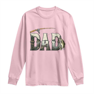 Fishing Dad Long Sleeve Shirt Funny Angler Fathers Day Gift TS12 Light Pink Print Your Wear