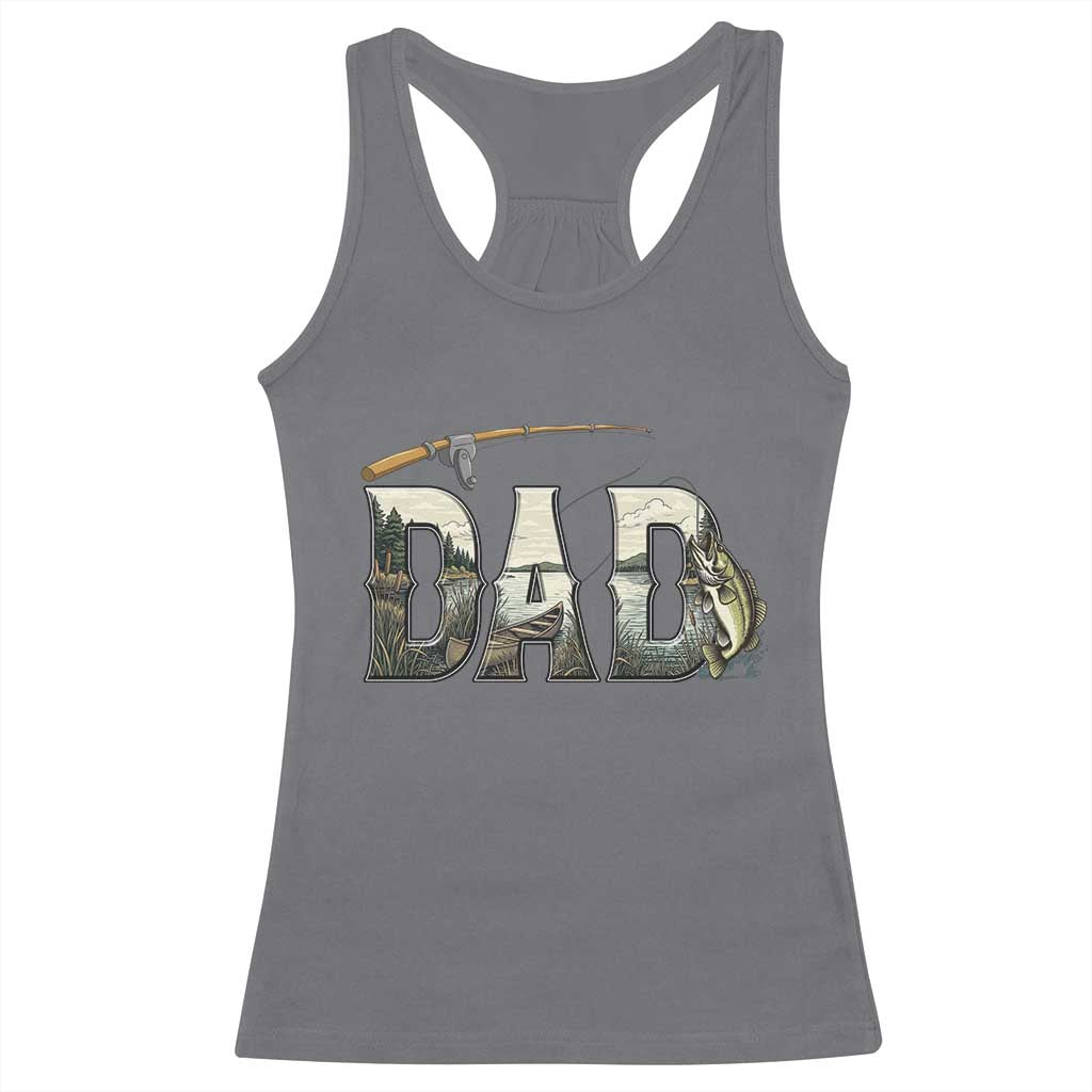 Fishing Dad Racerback Tank Top Funny Angler Fathers Day Gift TS12 Charcoal Print Your Wear