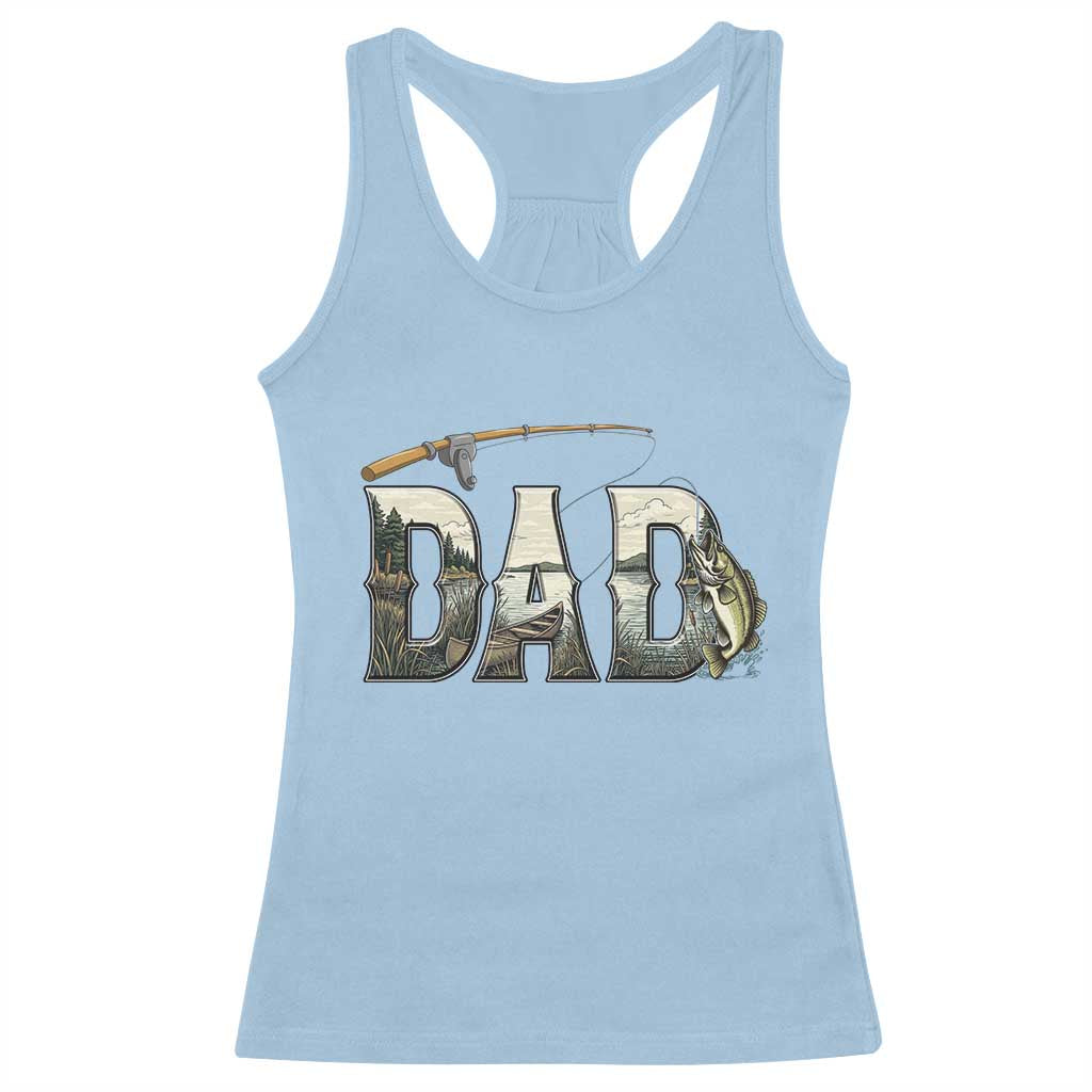Fishing Dad Racerback Tank Top Funny Angler Fathers Day Gift TS12 Light Blue Print Your Wear