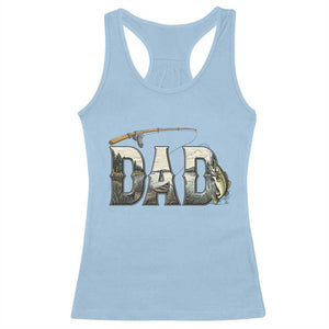 Fishing Dad Racerback Tank Top Funny Angler Fathers Day Gift TS12 Light Blue Print Your Wear