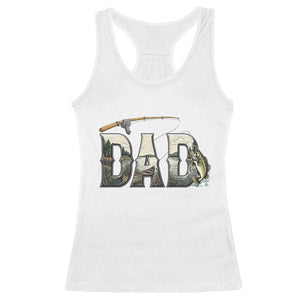 Fishing Dad Racerback Tank Top Funny Angler Fathers Day Gift TS12 White Print Your Wear