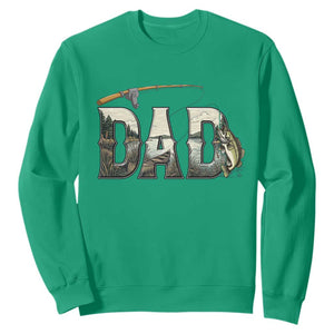 Fishing Dad Sweatshirt Funny Angler Fathers Day Gift TS12 Irish Green Print Your Wear