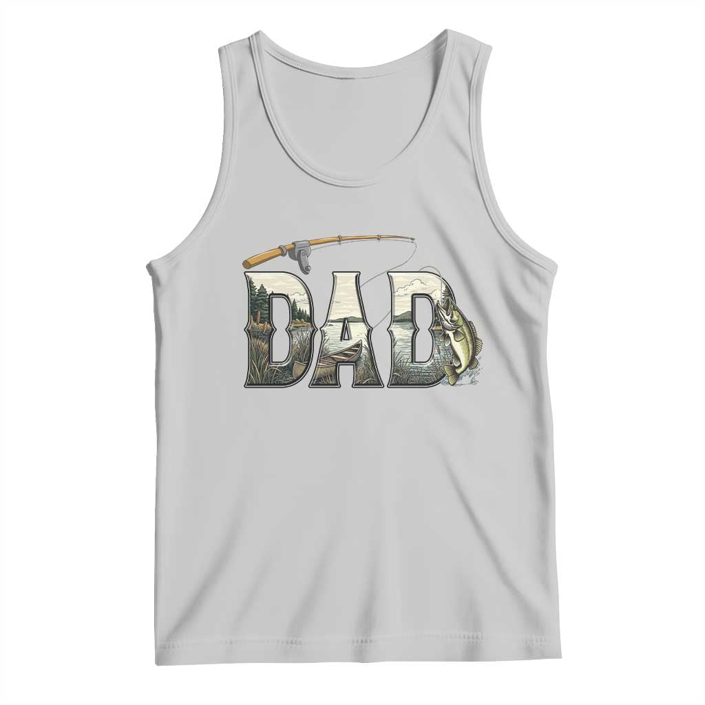 Fishing Dad Tank Top Funny Angler Fathers Day Gift TS12 Ash Print Your Wear