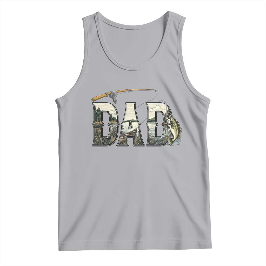 Fishing Dad Tank Top Funny Angler Fathers Day Gift TS12 Athletic Heather Print Your Wear