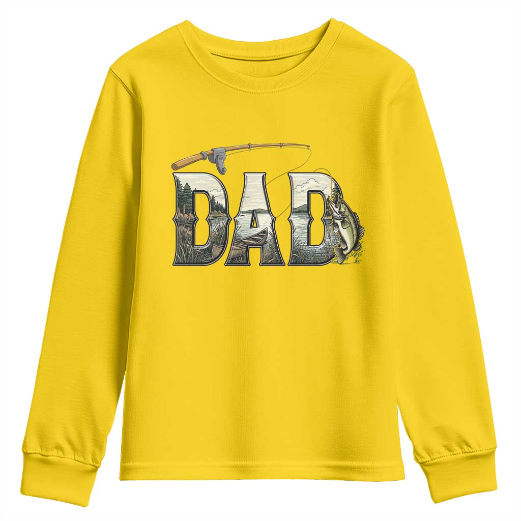 Fishing Dad Youth Sweatshirt Funny Angler Fathers Day Gift TS12 Daisy Print Your Wear