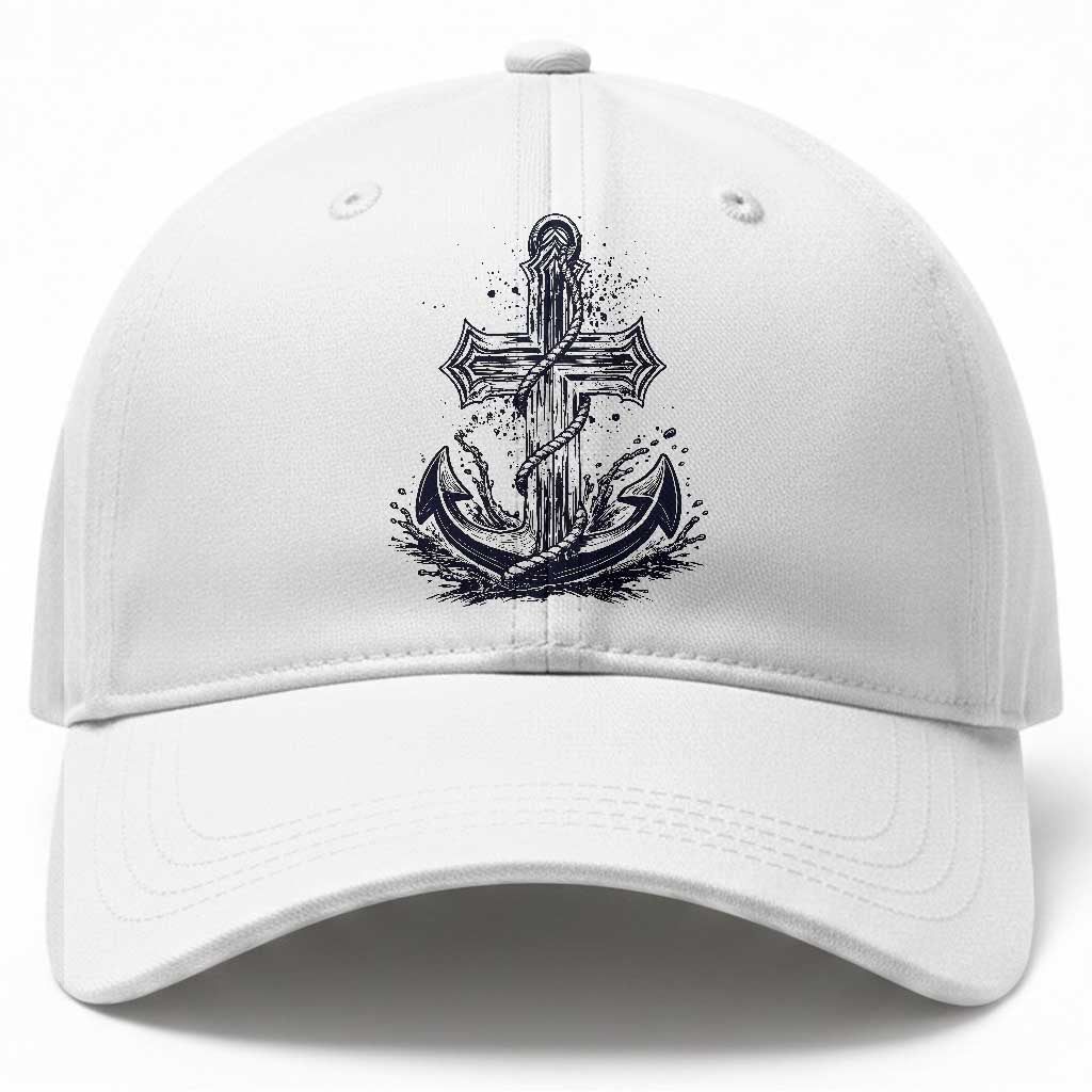 Faith Family Fishing Jesus Cross Anchor Baseball Cap Funny Christian Fisherman TS12 Print Your Wear