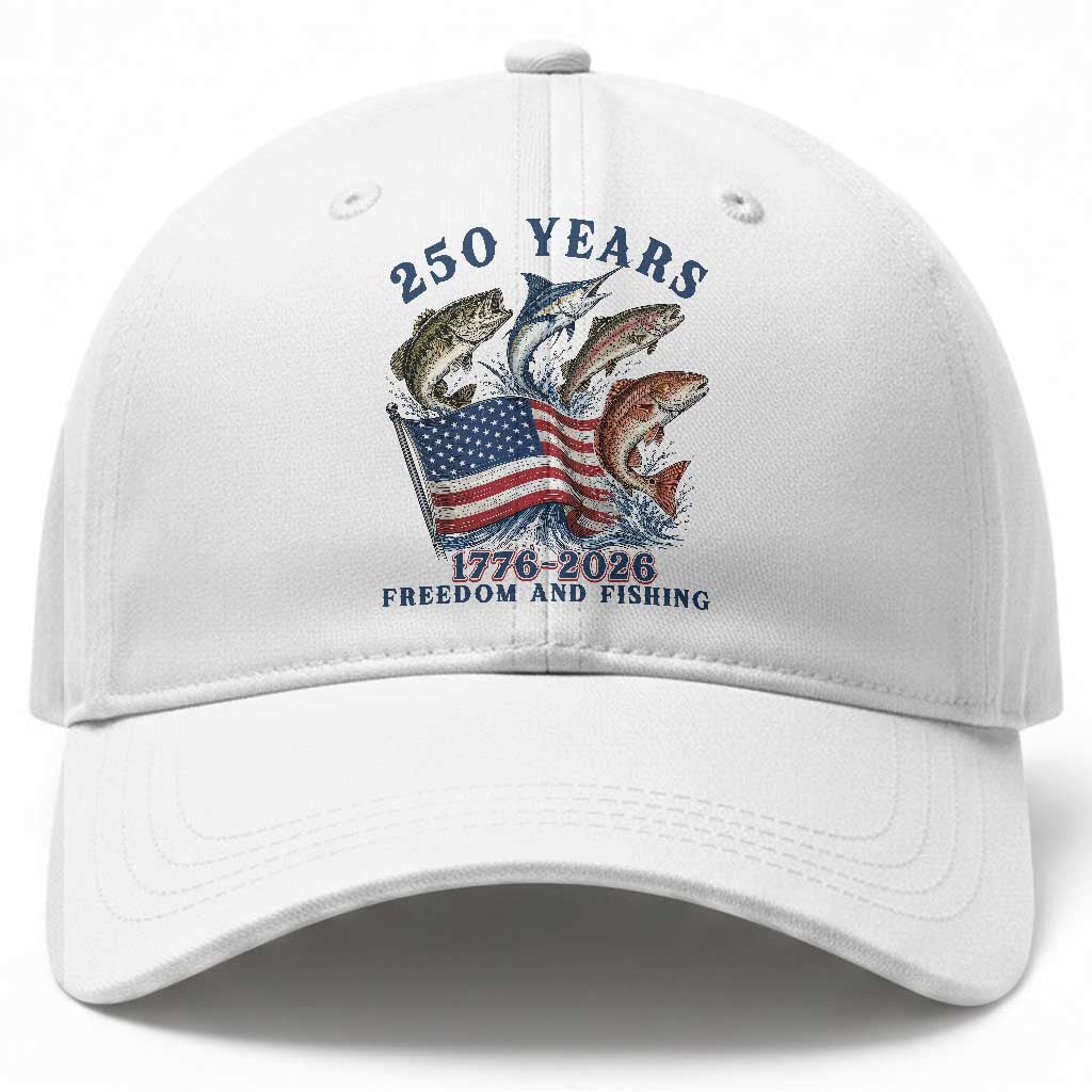 Freedom And Fishing Baseball Cap Patriotic American Flag Fisherman Gift TS12 Print Your Wear