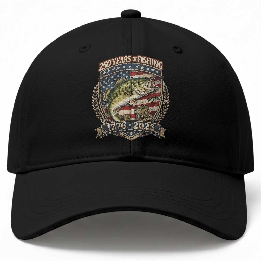 Vintage 250 Years Of Fishing Baseball Cap American Flag Fisherman TS12 Print Your Wear