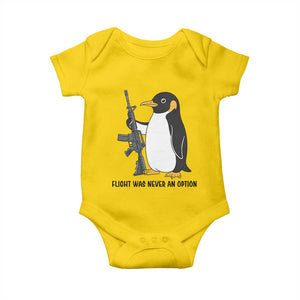 Funny Penguin Lover Gift Baby Onesie Flight Was Never An Option TS12 Daisy Print Your Wear