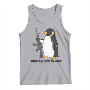 Funny Penguin Lover Gift Tank Top Flight Was Never An Option TS12 Athletic Heather Print Your Wear