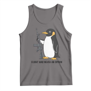 Funny Penguin Lover Gift Tank Top Flight Was Never An Option TS12 Deep Heather Print Your Wear