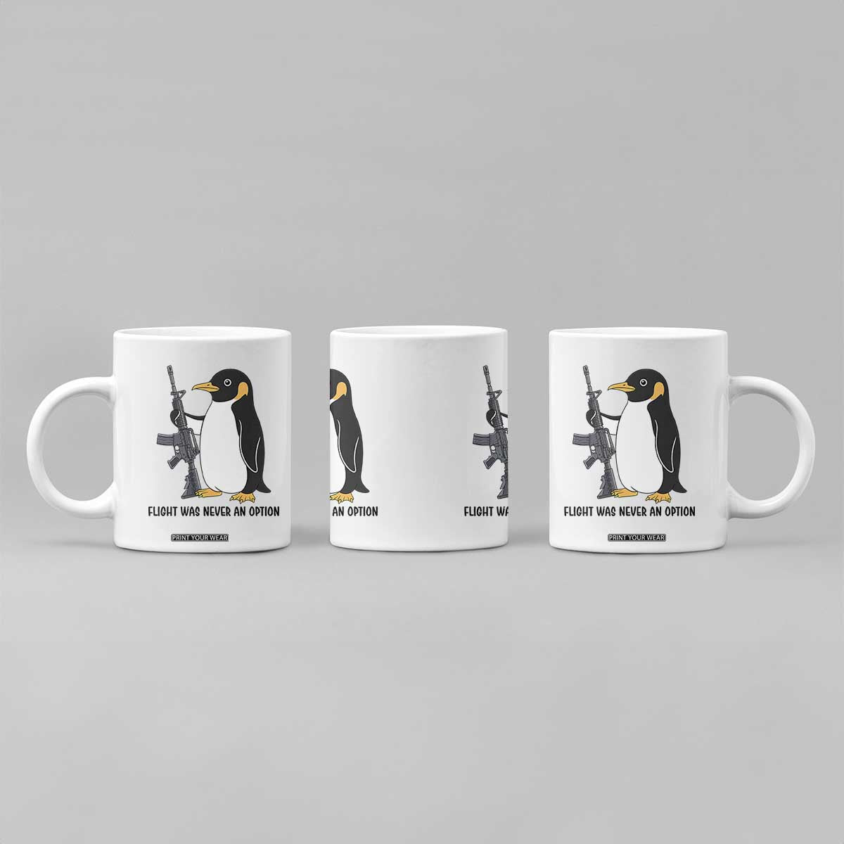 Funny Penguin Lover Gift Coffee Mug Flight Was Never An Option TS12 Print Your Wear