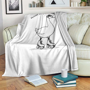 Funny Silly Goose Roller Skater Throw Blanket Flight Was Never An Option TS12 Print Your Wear