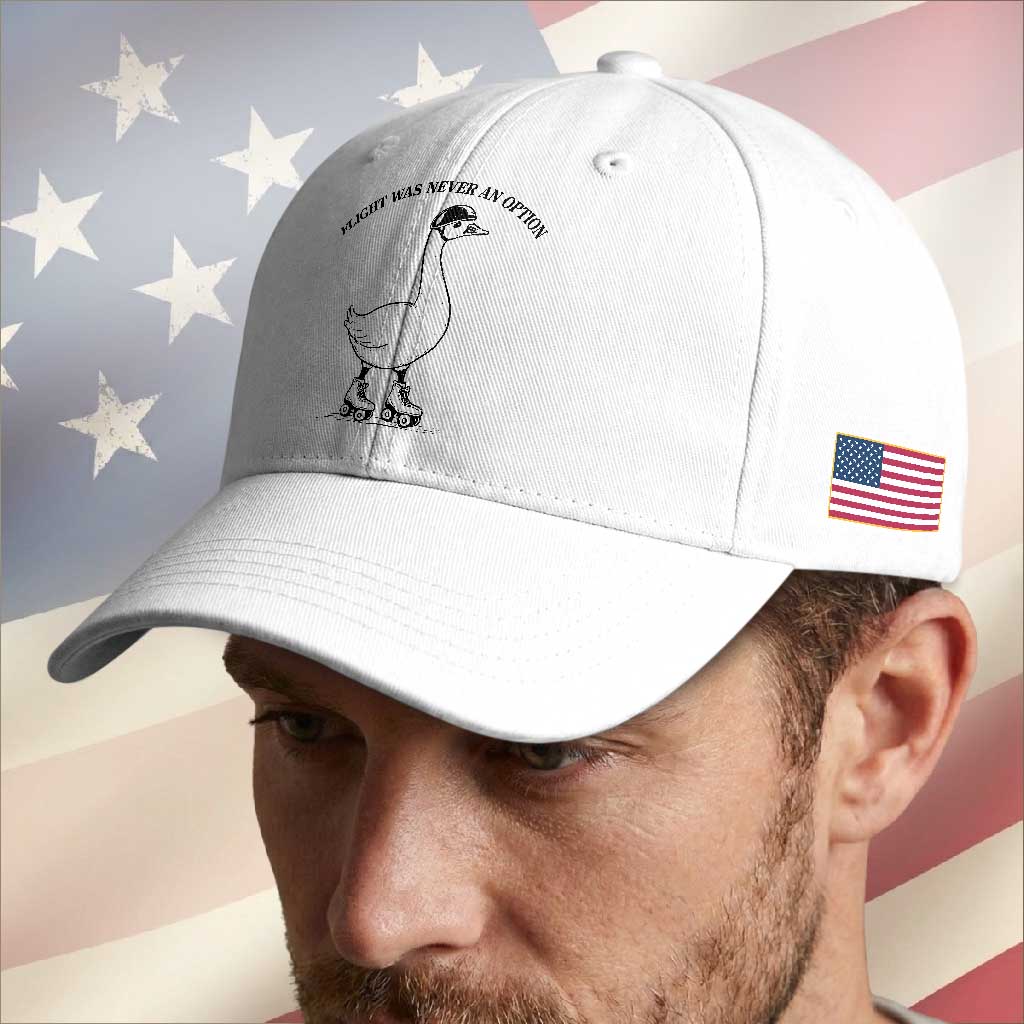 Funny Silly Goose Roller Skater Baseball Cap Flight Was Never An Option TS12 Print Your Wear
