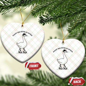 Funny Silly Goose Roller Skater Ceramic Ornament Flight Was Never An Option TS12 Print Your Wear