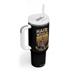 Funny Bald Bigfoot Tumbler With Handle Hair Would Only Slow Me Down TS12 Print Your Wear
