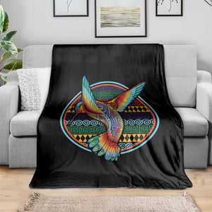 Colorful Geometric Tribal Hummingbird Throw Blanket Southwest Pattern Graphic TS12 Print Your Wear