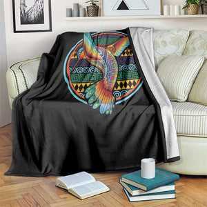Colorful Geometric Tribal Hummingbird Throw Blanket Southwest Pattern Graphic TS12 Print Your Wear