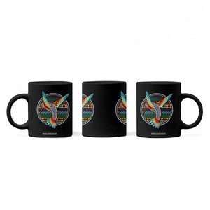 Colorful Geometric Tribal Hummingbird Coffee Mug Southwest Pattern Graphic TS12 Print Your Wear