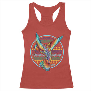 Colorful Geometric Tribal Hummingbird Racerback Tank Top Southwest Pattern Graphic TS12 Red Print Your Wear