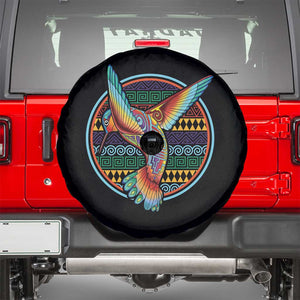 Colorful Geometric Tribal Hummingbird Spare Tire Cover Southwest Pattern Graphic TS12 Black Print Your Wear