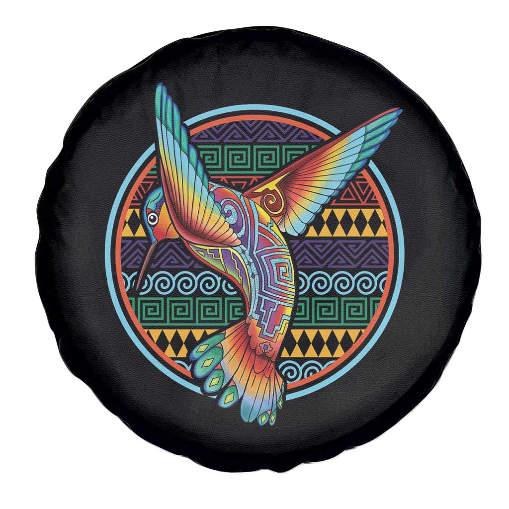 Colorful Geometric Tribal Hummingbird Spare Tire Cover Southwest Pattern Graphic TS12 Print Your Wear