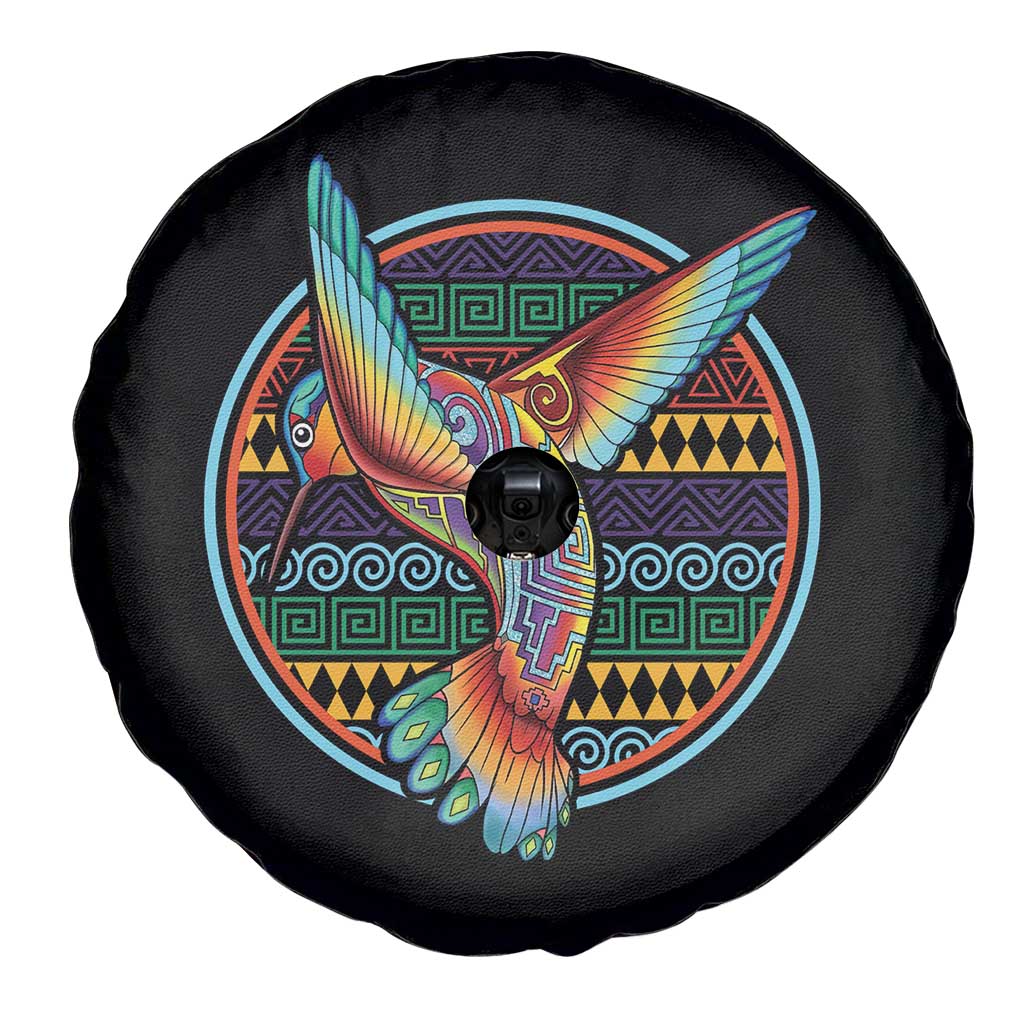 Colorful Geometric Tribal Hummingbird Spare Tire Cover Southwest Pattern Graphic TS12 Print Your Wear