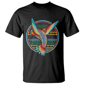 Colorful Geometric Tribal Hummingbird T Shirt Southwest Pattern Graphic TS12 Black Print Your Wear