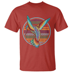 Colorful Geometric Tribal Hummingbird T Shirt Southwest Pattern Graphic TS12 Red Print Your Wear