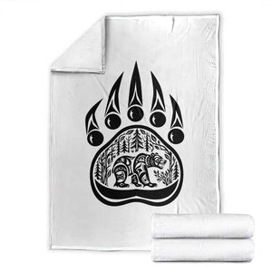 Native Inspired Alaska Grizzly Bear Throw Blanket Pacific Northwest Pride TS12 White Print Your Wear