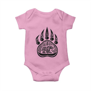 Native Inspired Alaska Grizzly Bear Baby Onesie Pacific Northwest Pride TS12 Light Pink Print Your Wear