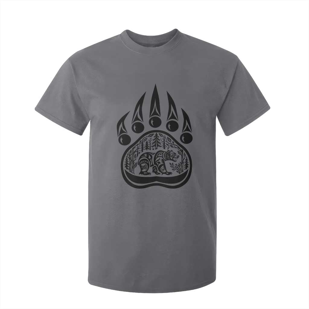 Native Inspired Alaska Grizzly Bear T Shirt For Kid Pacific Northwest Pride TS12 Charcoal Print Your Wear