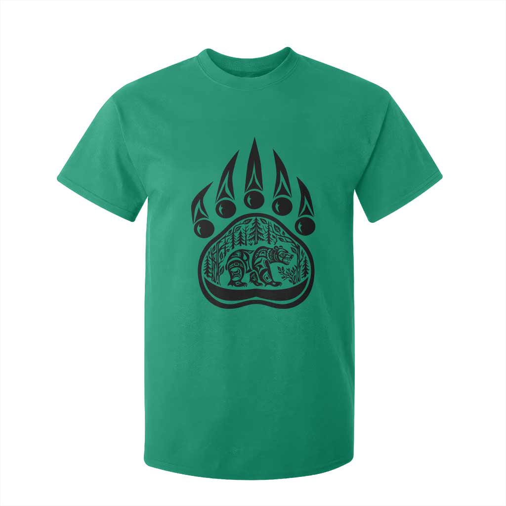 Native Inspired Alaska Grizzly Bear T Shirt For Kid Pacific Northwest Pride TS12 Irish Green Print Your Wear