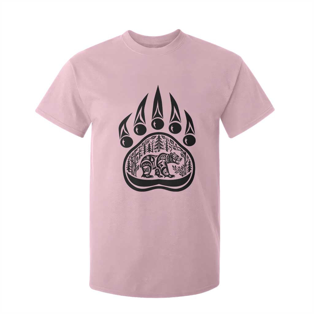Native Inspired Alaska Grizzly Bear T Shirt For Kid Pacific Northwest Pride TS12 Light Pink Print Your Wear