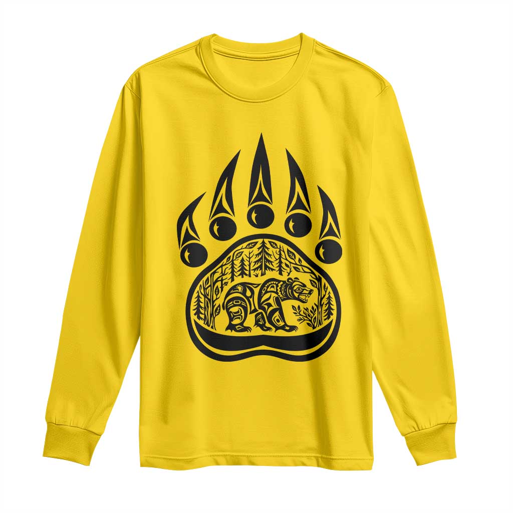Native Inspired Alaska Grizzly Bear Long Sleeve Shirt Pacific Northwest Pride TS12 Daisy Print Your Wear
