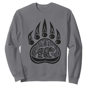 Native Inspired Alaska Grizzly Bear Sweatshirt Pacific Northwest Pride TS12 Charcoal Print Your Wear