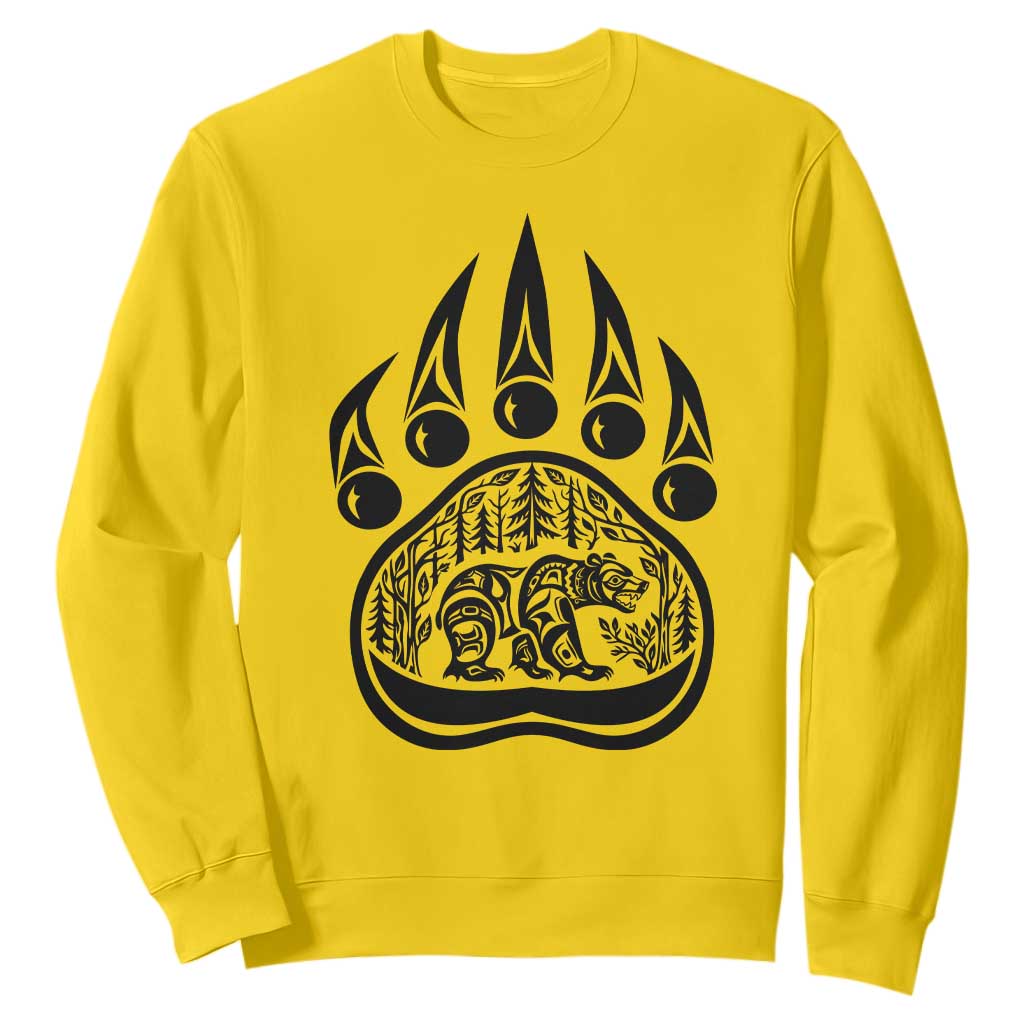 Native Inspired Alaska Grizzly Bear Sweatshirt Pacific Northwest Pride TS12 Daisy Print Your Wear