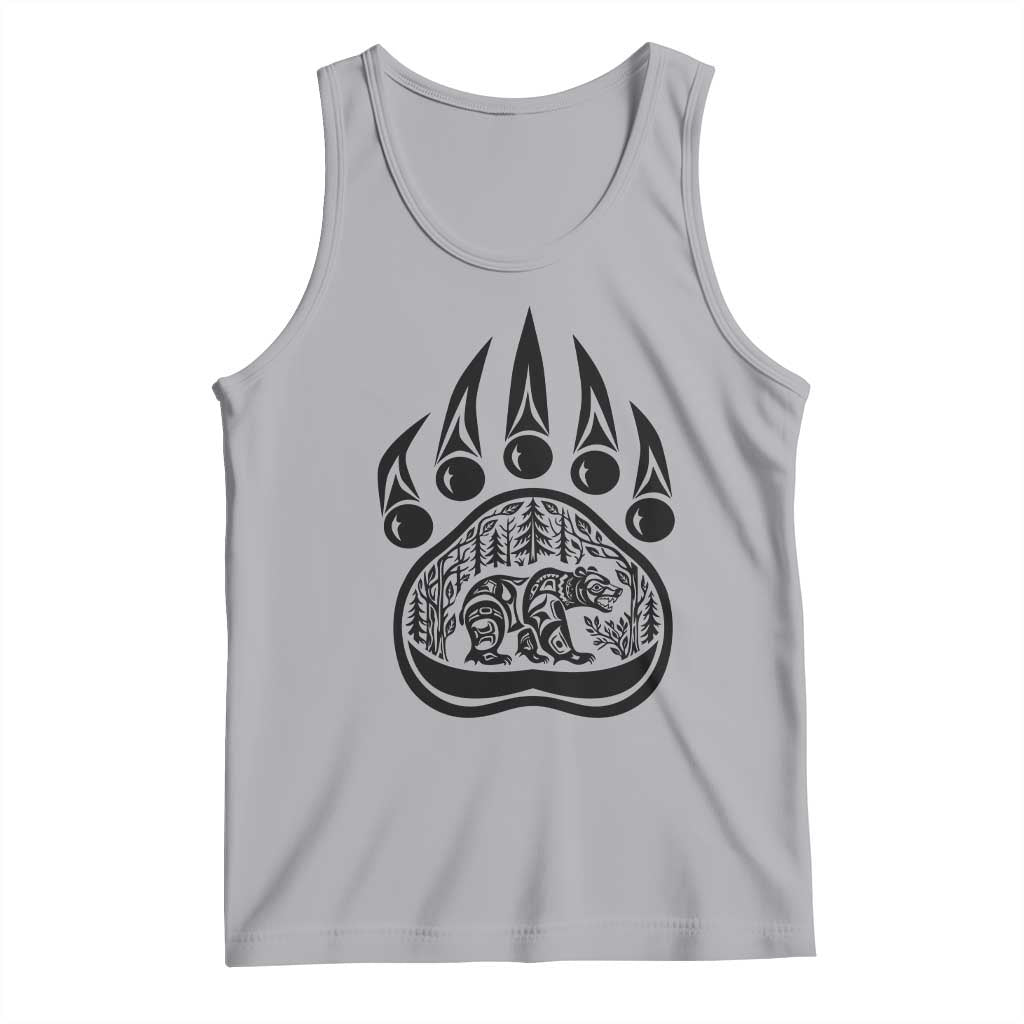 Native Inspired Alaska Grizzly Bear Tank Top Pacific Northwest Pride TS12 Athletic Heather Print Your Wear
