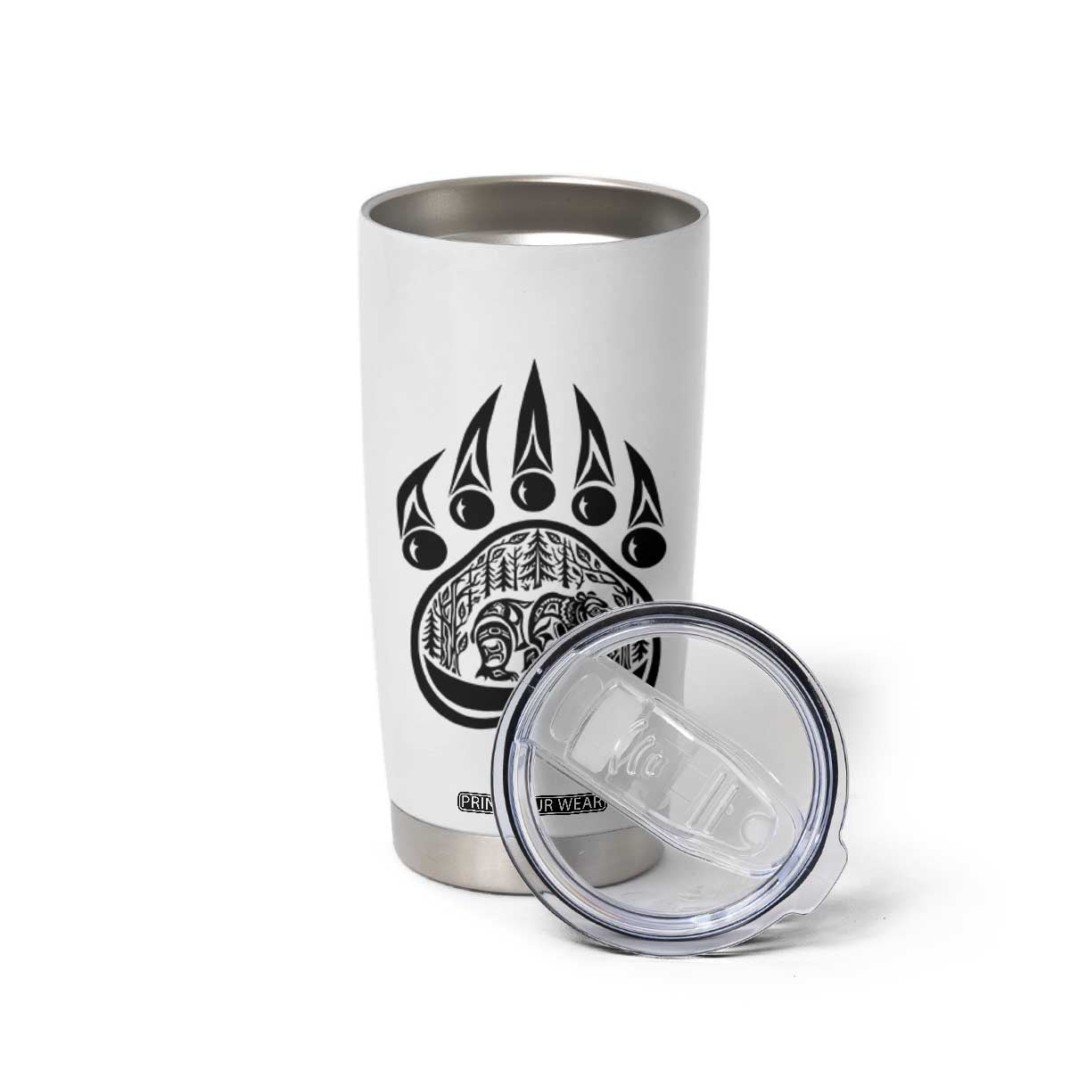 Native Inspired Alaska Grizzly Bear Tumbler Cup Pacific Northwest Pride TS12 Print Your Wear