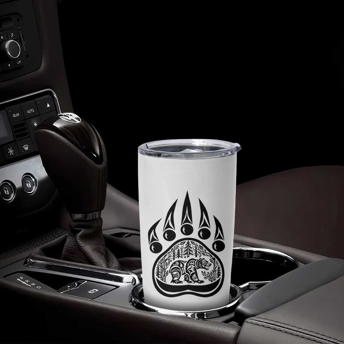 Native Inspired Alaska Grizzly Bear Tumbler Cup Pacific Northwest Pride TS12 Print Your Wear