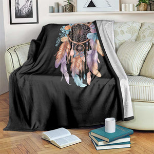 Dream Catcher Colorful Boho Floral Feather Graphic Throw Blanket TS12 Print Your Wear
