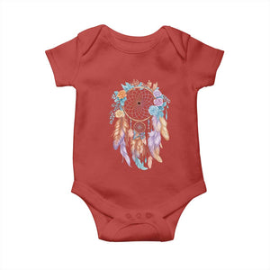 Dream Catcher Colorful Boho Floral Feather Graphic Baby Onesie TS12 Red Print Your Wear