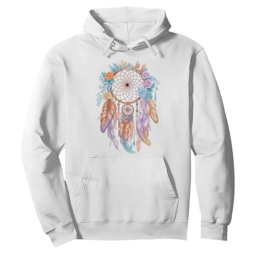 Dream Catcher Colorful Boho Floral Feather Graphic Hoodie TS12 White Print Your Wear